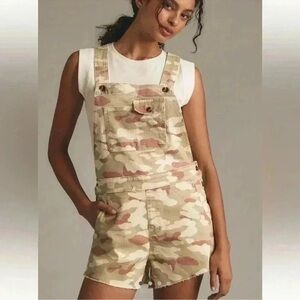 Pilcro Camo Overalls Romper - Size M - NWT